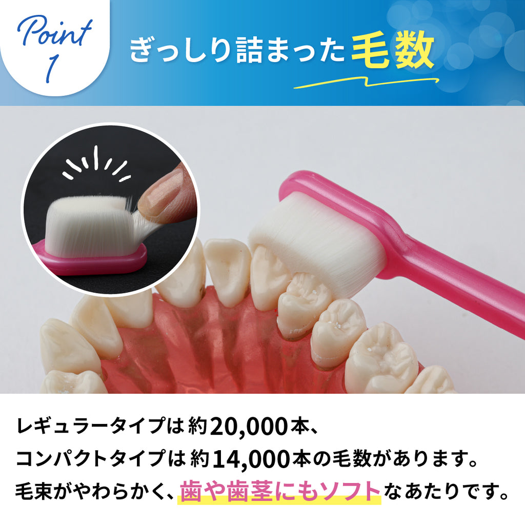 Pt nano万毛歯ブラシ│抗菌加工の極細毛で優しい磨き心地