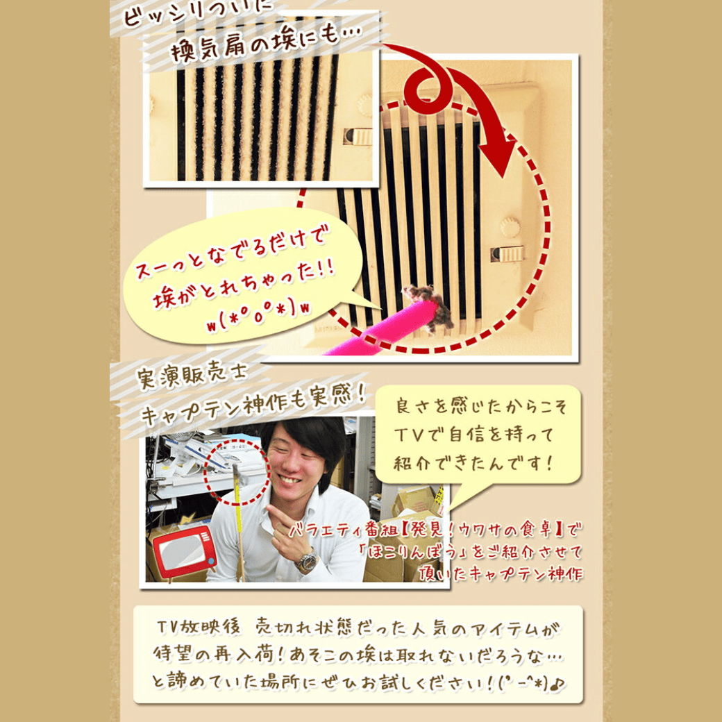 ほこりんぼう！(2本入り)│狭いすきまのわたぼこりを取る