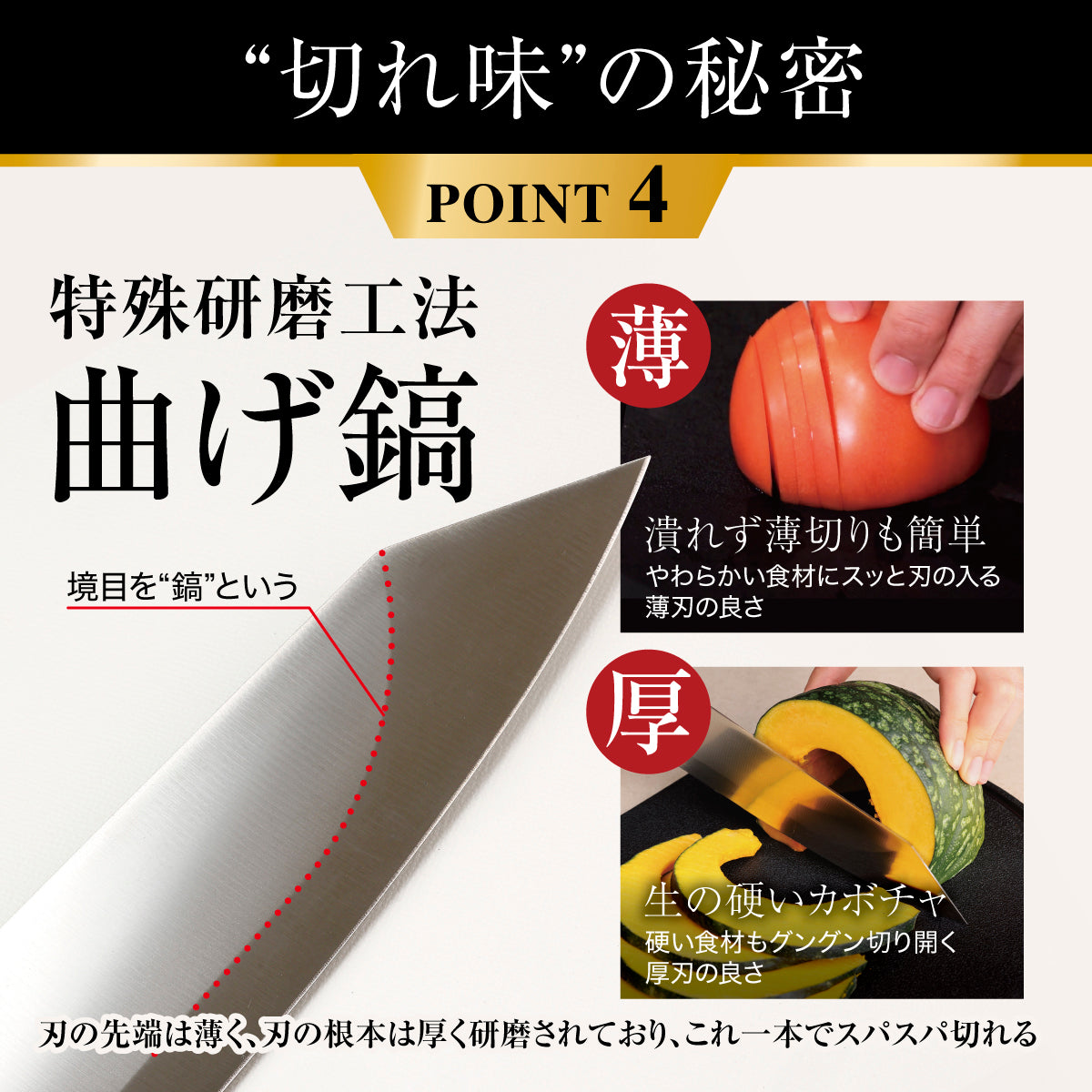 鎬-Shinogi-Neo│驚異の長切れを実現した日本製の牛刀包丁