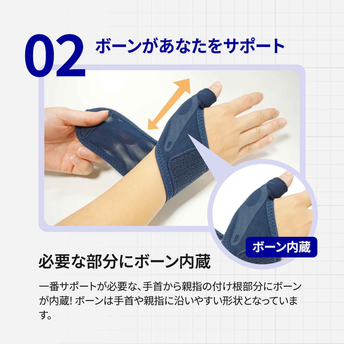 水仕事にも使える メッシュの手首サポーター│簡単装着