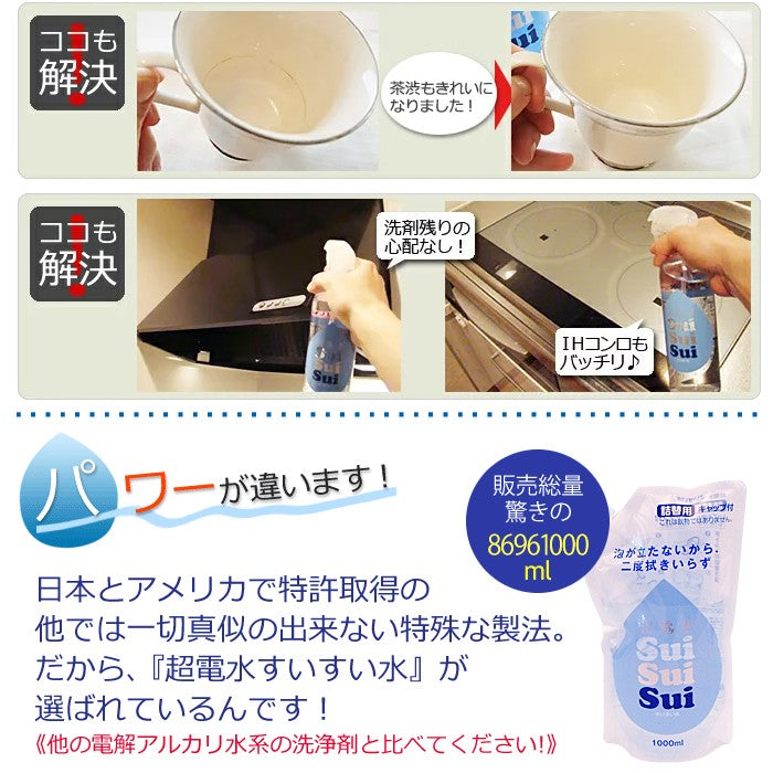 超電水すいすい水(400ml)│水でお掃除？除菌・消臭も可能！