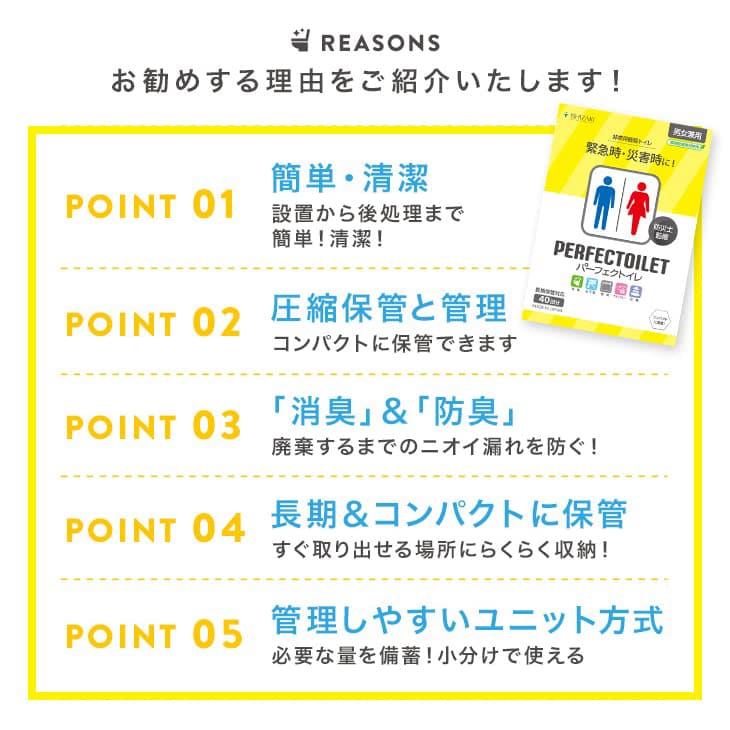 パーフェクトイレ(単品/セット)│簡単清潔な防災用トイレ