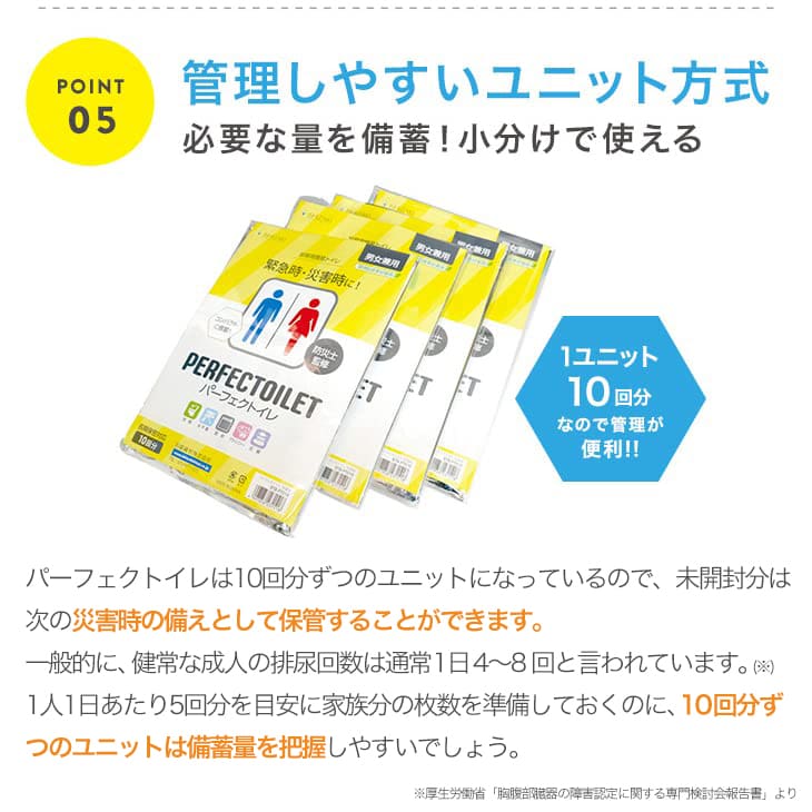 パーフェクトイレ(単品/セット)│簡単清潔な防災用トイレ