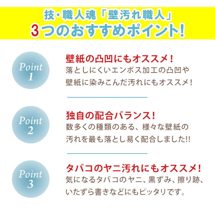 壁汚れ職人(500ml)│プロ仕様の汚れ落とし洗剤で簡単クリーニング
