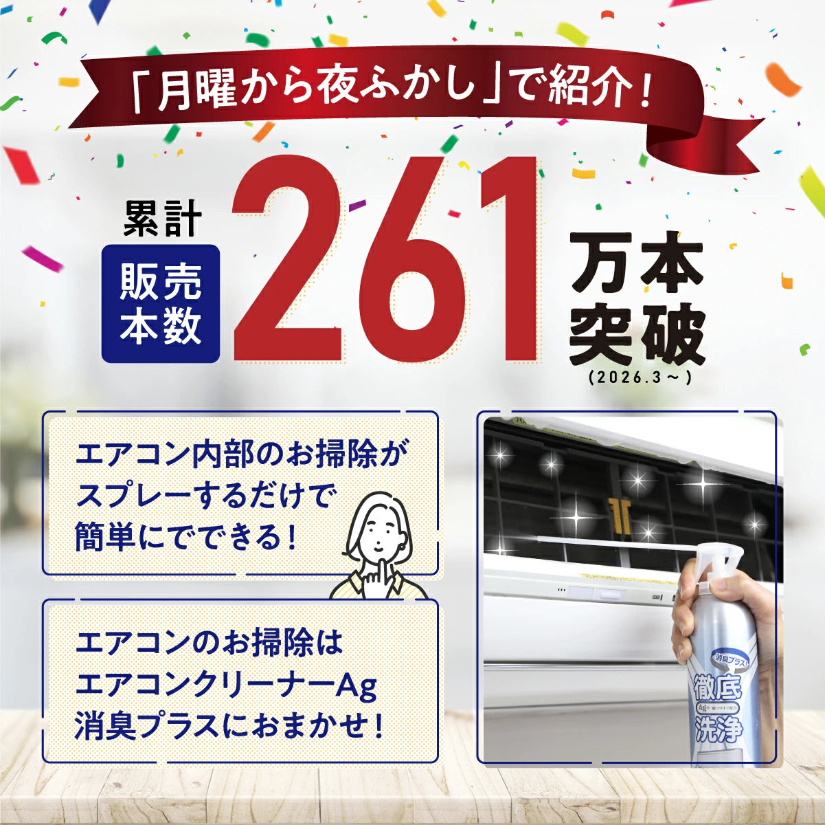 エアコンクリーナーAg消臭プラス(単品/セット)│お手軽な消臭洗浄