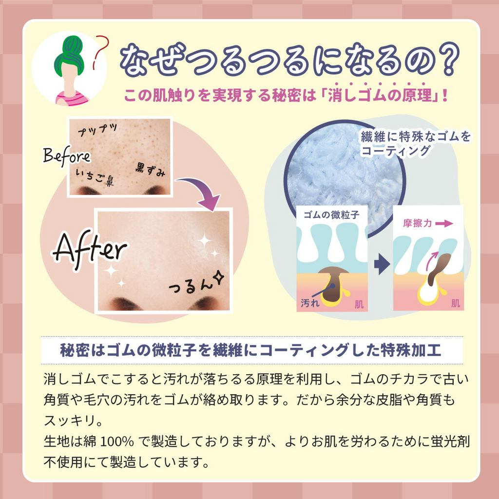 ゴムポン小鼻つるつる│ゴムのチカラで古い角質をソフトにピーリング