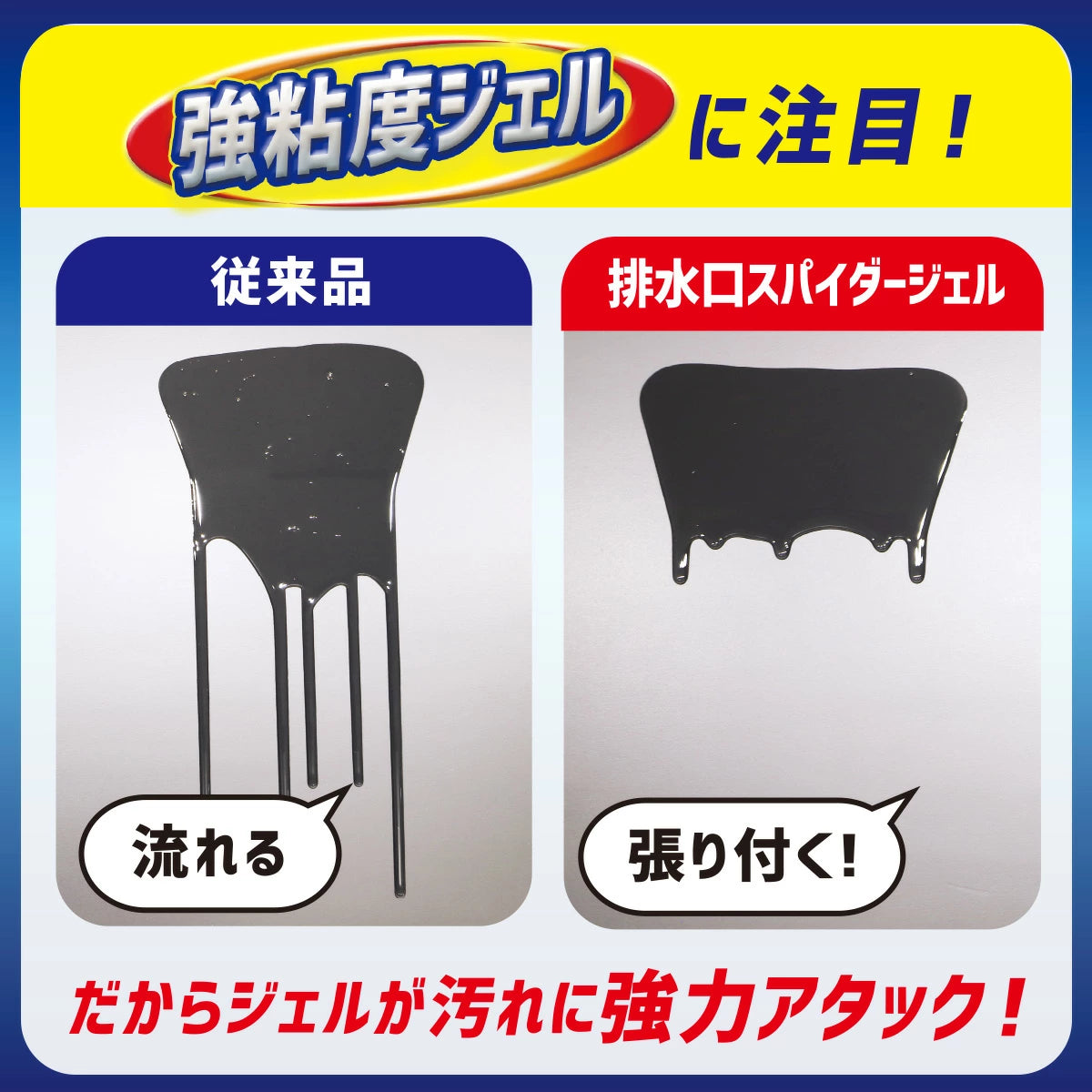 排水口スパイダージェル(500ml/2L)│排水口のニオイや汚れを撃退