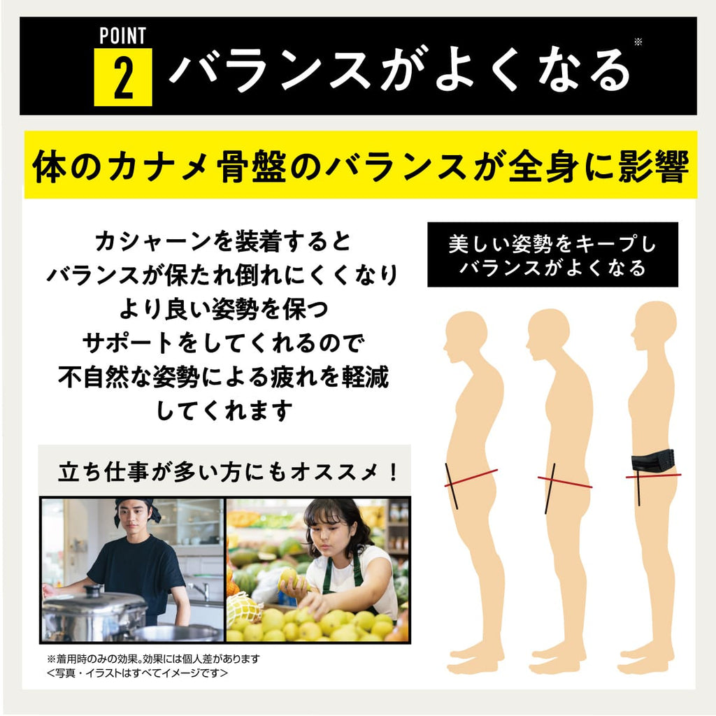 骨盤整隊カシャーンactive│クセになる固定感で装着したまま動きやすい