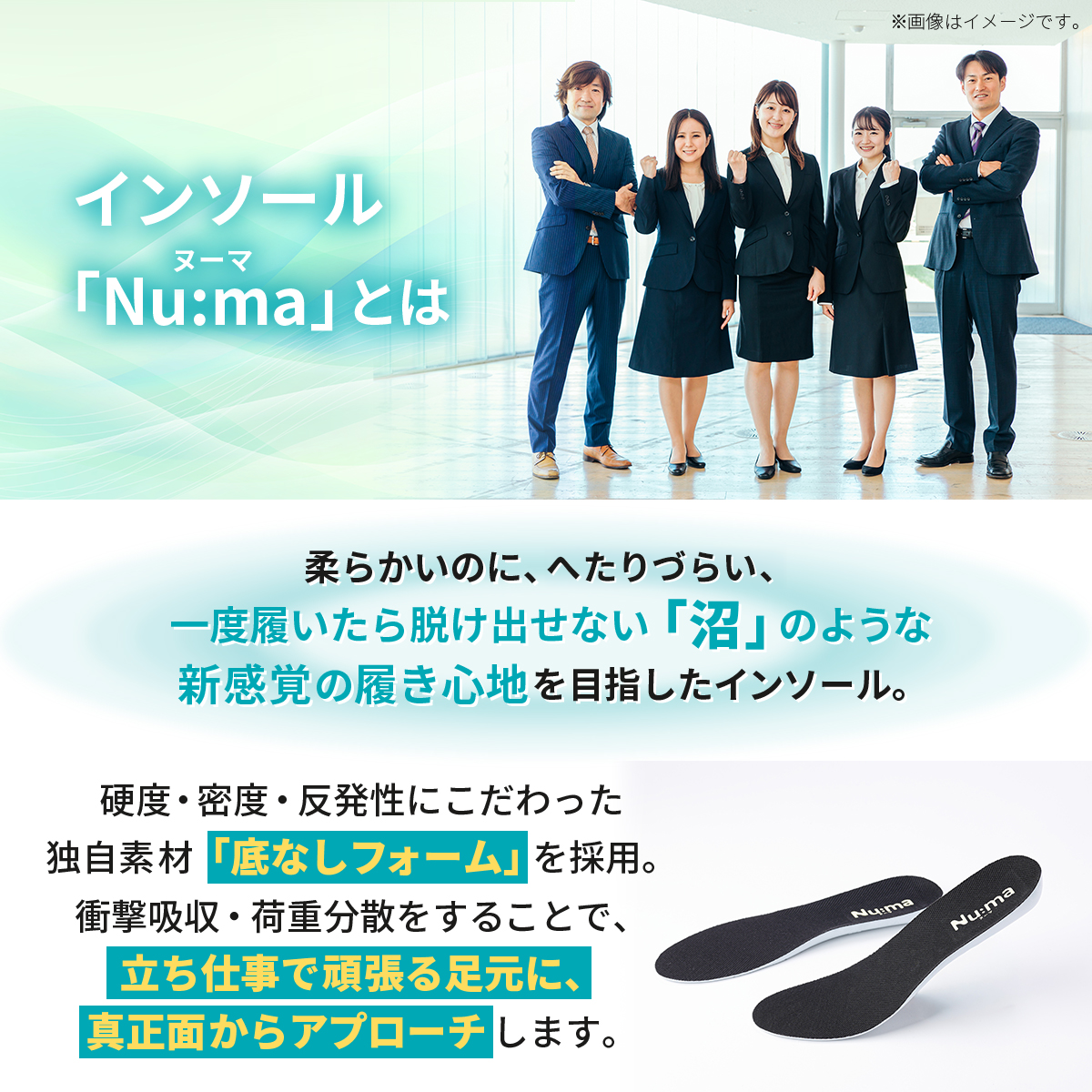 超低反発インソール Nu:ma│足裏が沼る、衝撃吸収の進化系