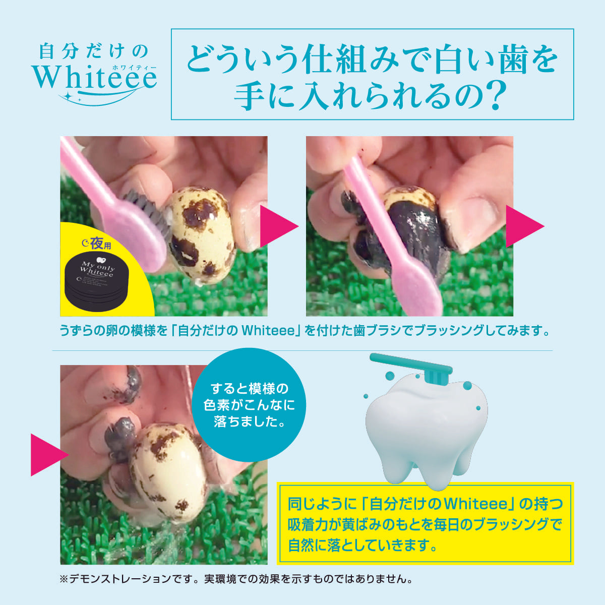 自分だけのWhiteee（白黒2個セット）│自宅で簡単ホワイトニングケア
