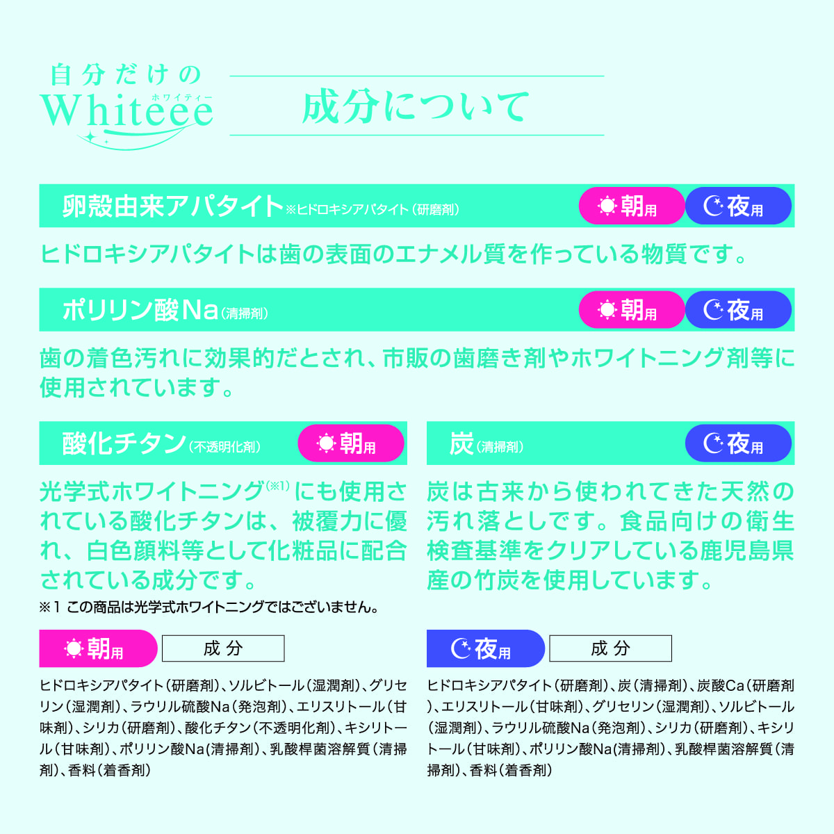 自分だけのWhiteee（白黒2個セット）│自宅で簡単ホワイトニングケア